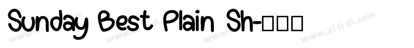 Sunday Best Plain Sh字体转换